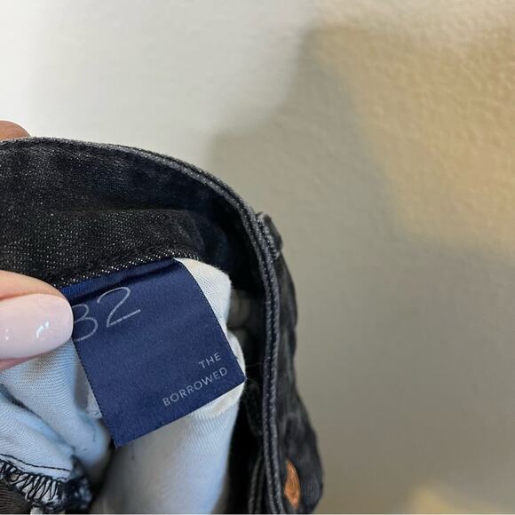 Anthropologie Pilcro The Selvedge Borrowed Jean Charcoal Black Distressed 32 - Picture 12 of 13